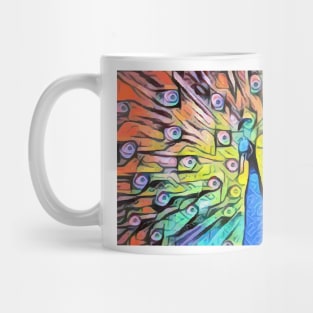 Abstract peacock Mug